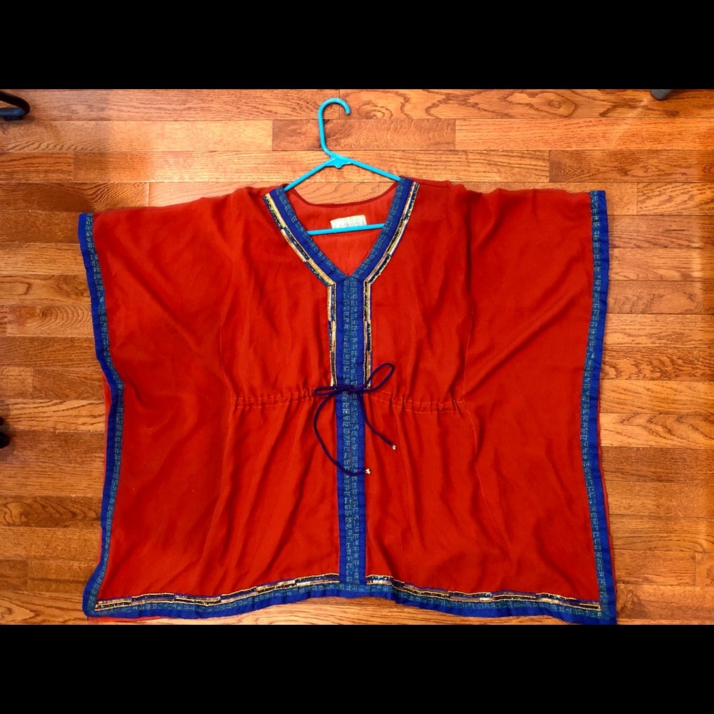 Hand Beaded Silk Tunic